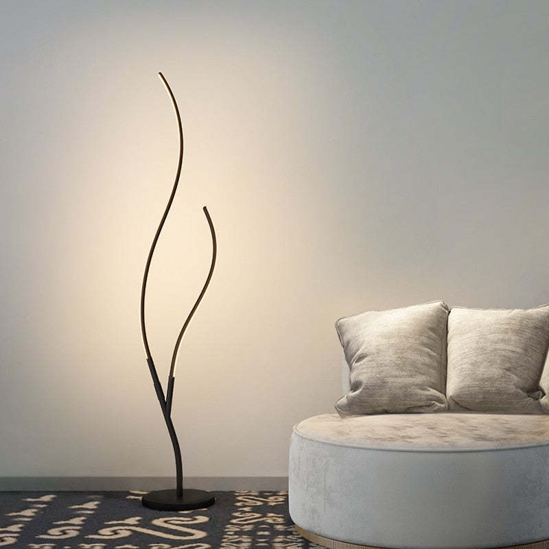 Vugored Modern Simple Floor Lamp, Black & White