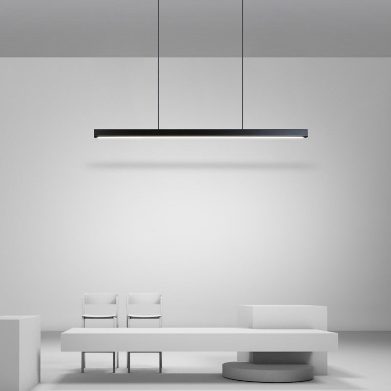 Eron Minimalist Classic Black & White Linear Pendant Light-Neutral Decor
