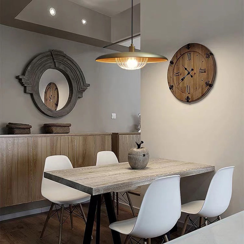 Gasomek Modern Nordic Dome Pendant Light, Gold/Brown/Grey/Brown/Wood