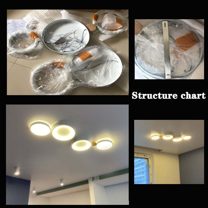 Famitok Round Flush Mount Ceiling Light 3 Colour 3/4/5/6/7 Heads