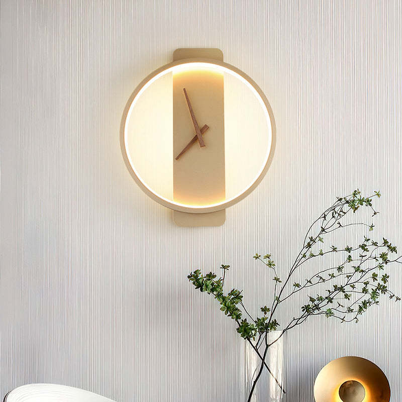 Cukiper Cukiper Square Clock Metal & Wall Lamp, Gold