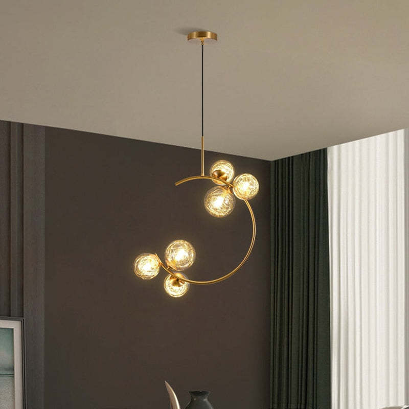 Liperir Modern Glass Globe Pendant Light, Metal & Glass, 3 Style