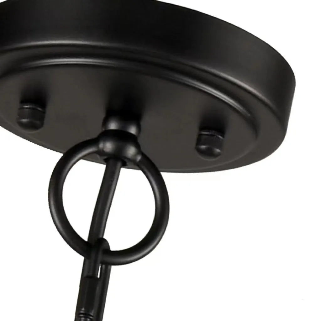 Nibutum Modern LED Chandelier Black Metal Bedroom Living Room