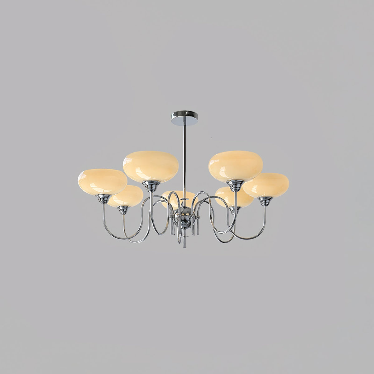 Nidorot Vintage LED Metal Multi Lampshade Creamy White Yellow Bulbs Luxury Bedroom Living Room Pendant Light, Gold/Chrome