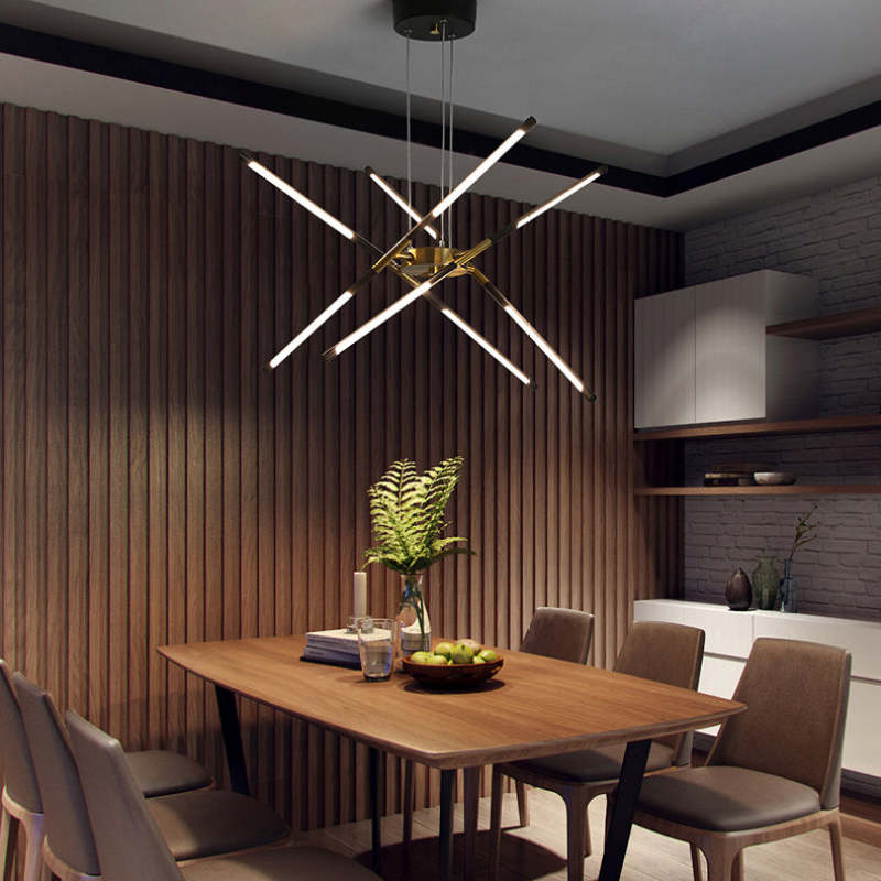 Fonekul Pendant Light, Black/Gold, 6/8/10/12 Heads