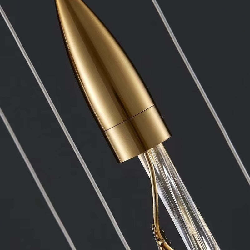 Norotad Elegant Flower Metal/Glass Pendant Light, Bedroom