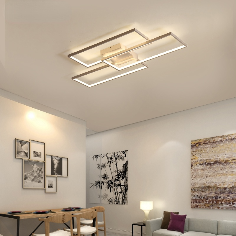 Sevabos Rectangular Flush Mount Ceiling Light, 2 Colour