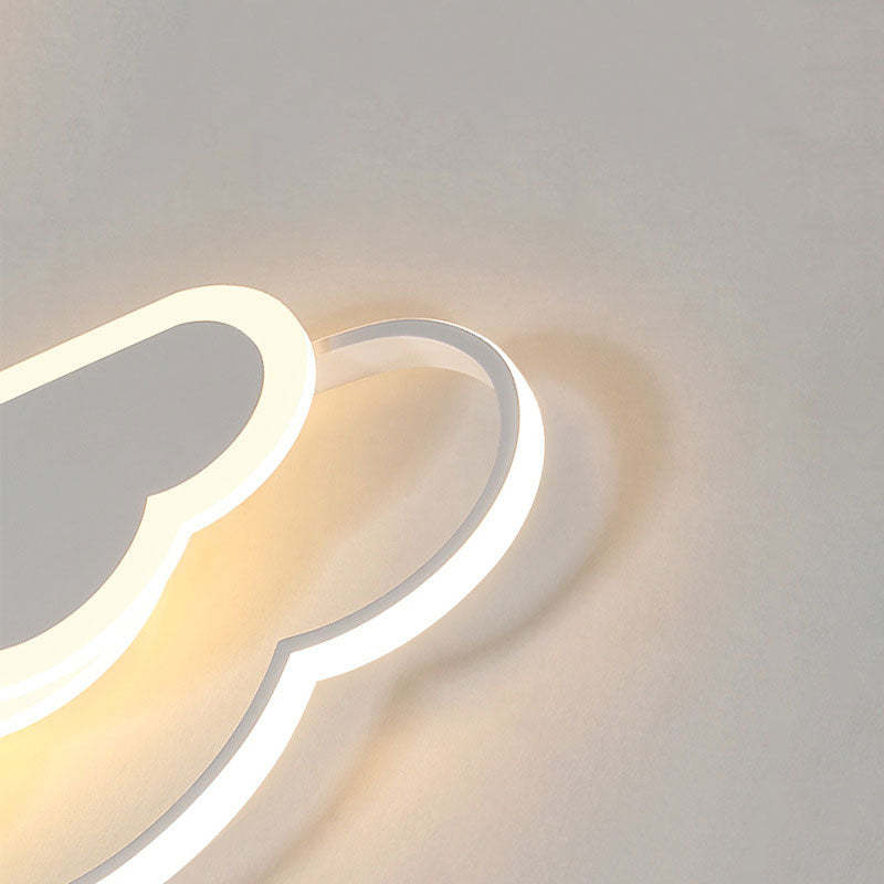 Waredok Modern Ceiling Light Hollow, Cloud Shape, White/Pink