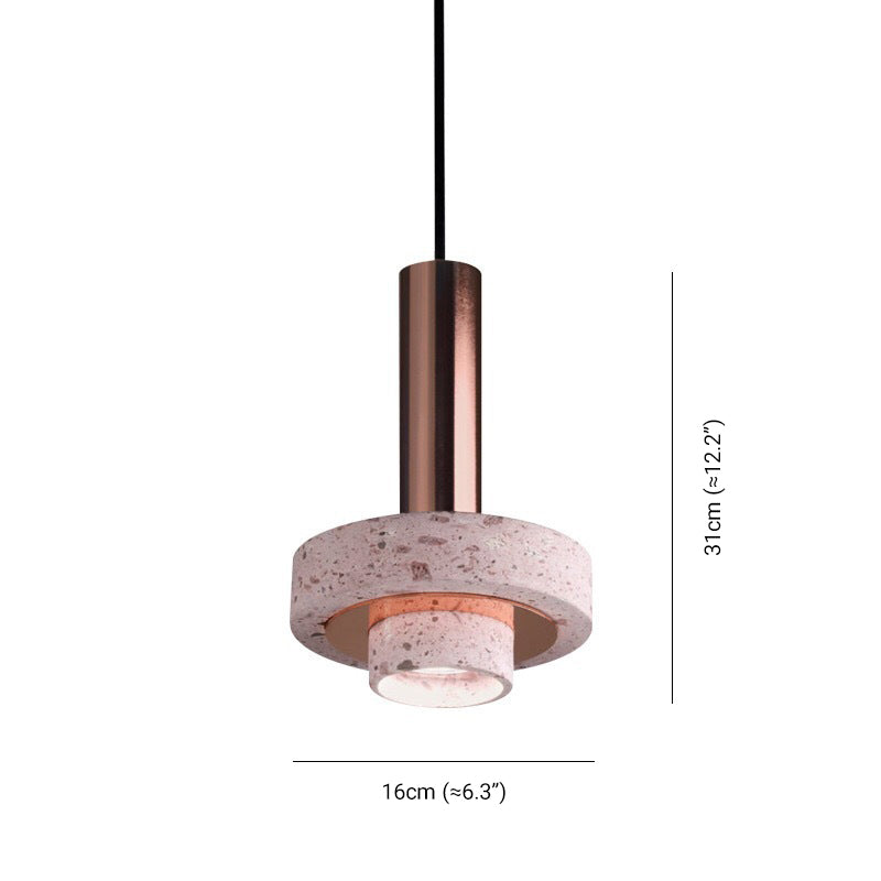 Fasekom Modern LED Art Deco Colorful Pendant Light, Terrazzo