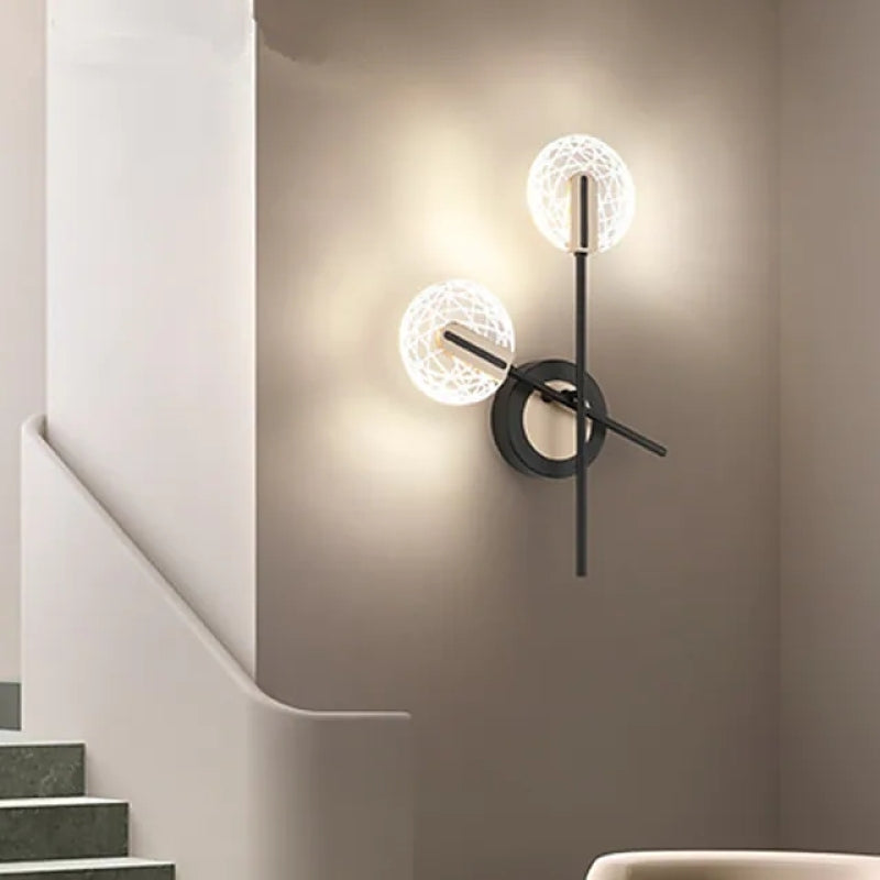 Rilomar Wall Lighting Disc Modern, Metal/, Black/White, Bedroom