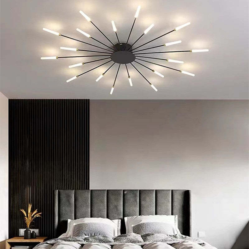 Kovon Flush-Mount Ceiling Light Fireworks, Black/Gold-Neutral Decor