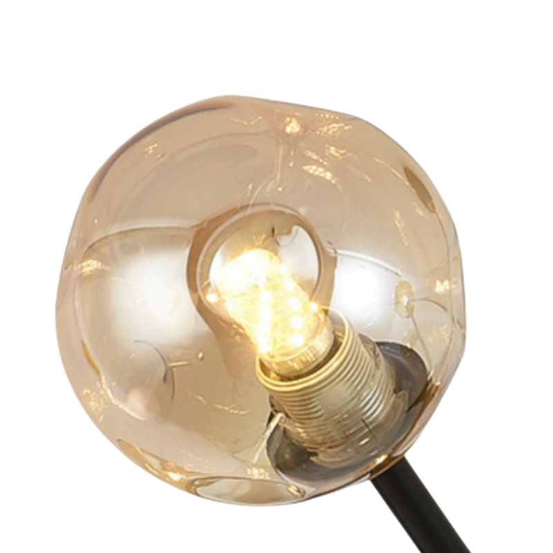 Conedar Art Deco Glass Bubble Chandelier, Amber