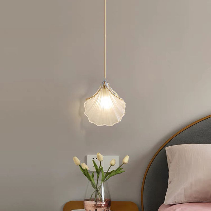 Hurapik Art Deco Pearl Shell Metal/ Pendant Light, White