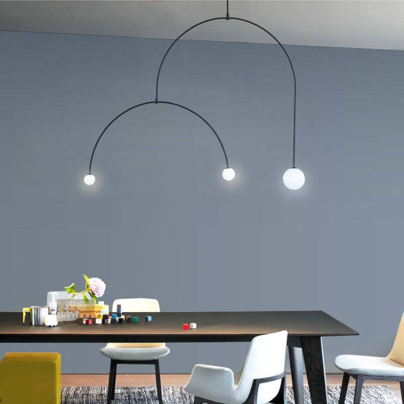 Fakegod Minimalist Linear Mobile Pendant Light, Black