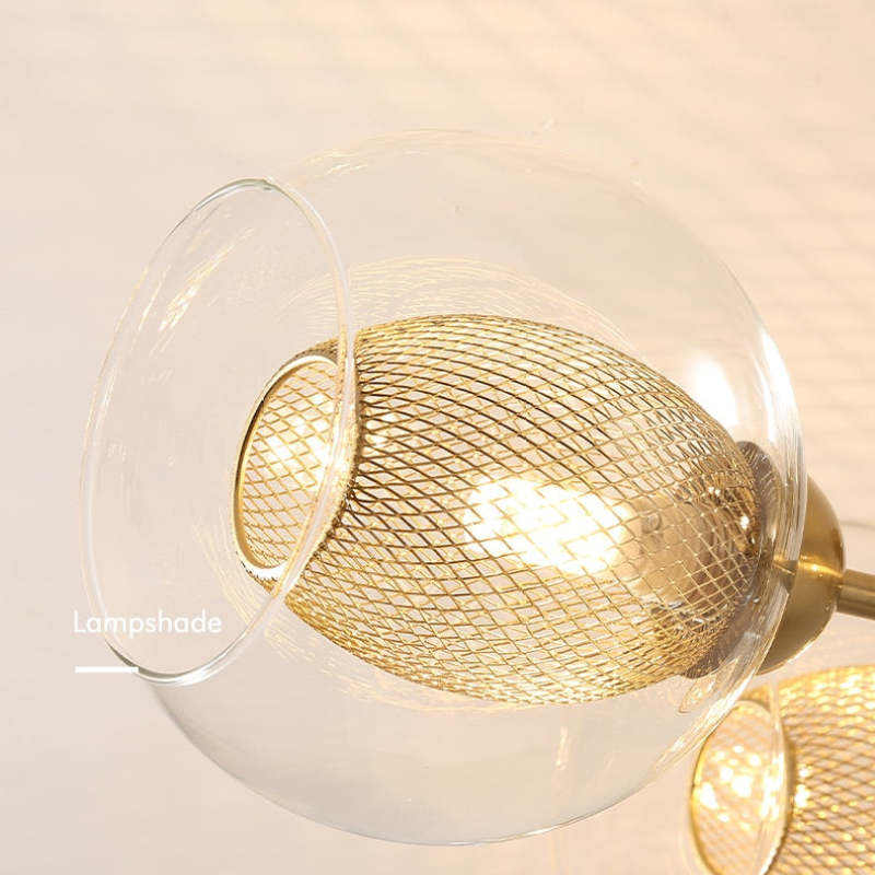 Zovokil Industrial Glass Globe Chandelier LED, 6 Style