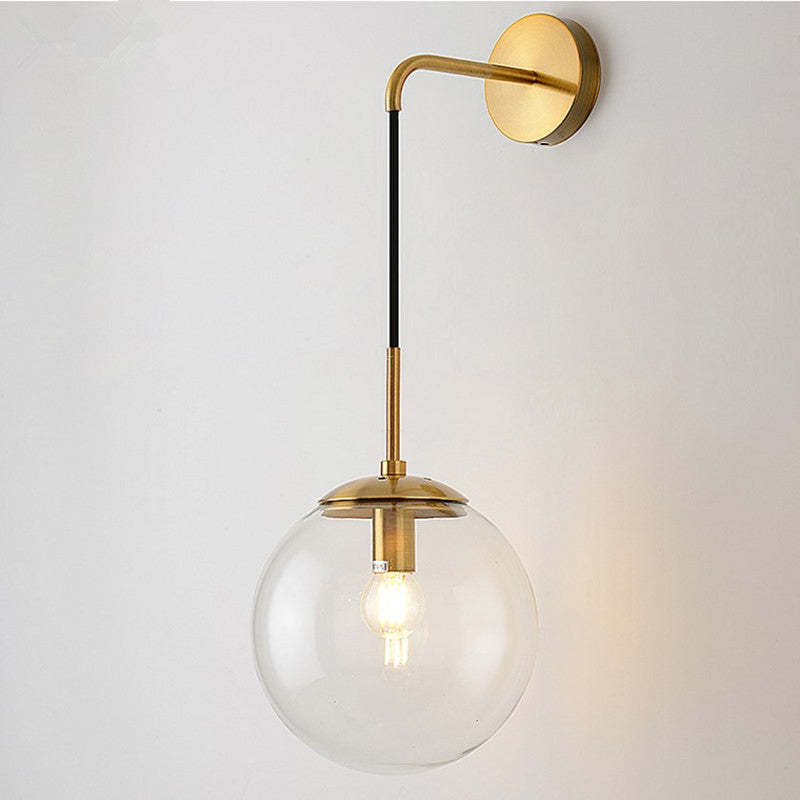Bedumal Glass Ball Nordic LED Wall Reading Lamp Single Head