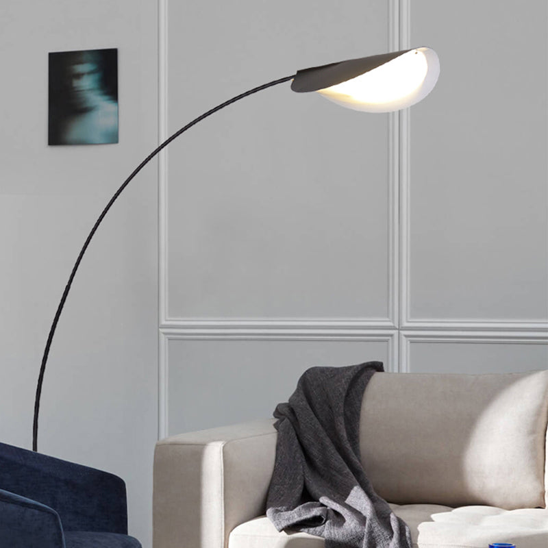 Savusut Modern Arch Metal Floor Lamp, Black