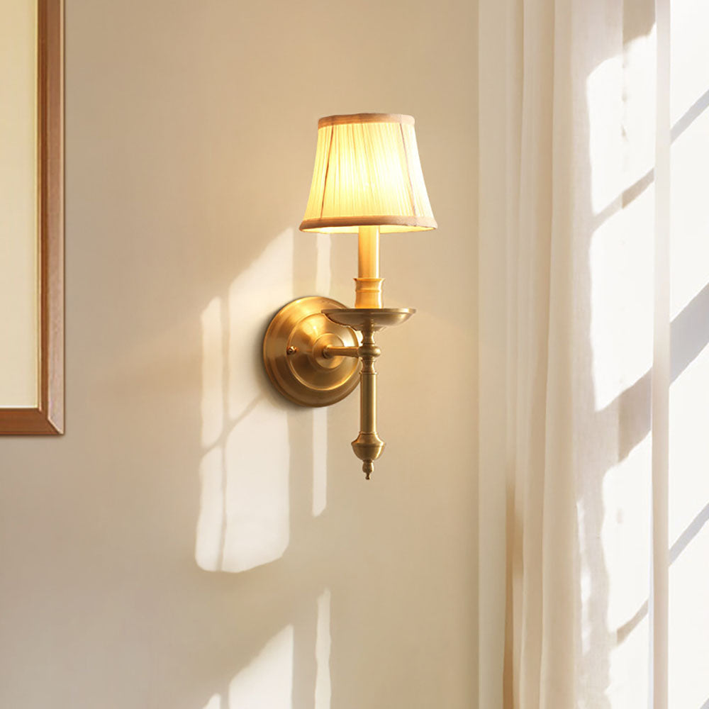 Jeravet Metal Fabric Vanity Indoor Wall Lamp Bedroom/Dining Room