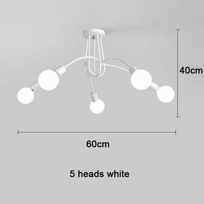 Lopumit Modern Linear Curve Metal Ceiling Light, Dining Room/Living Room