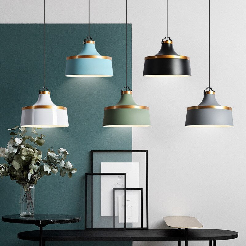 Bipeder Modern Colorful Single Pendant Light, Metal Shade