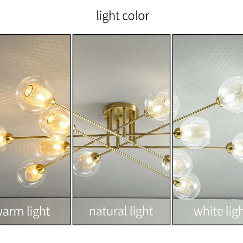 Zovokil Industrial Glass Globe Chandelier LED, 6 Style