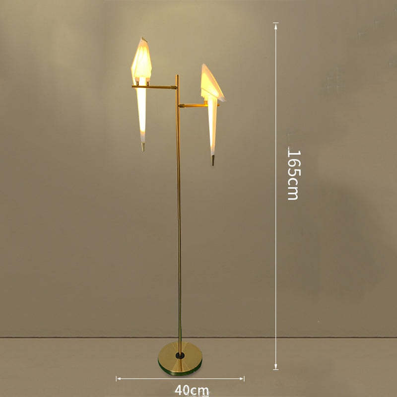 Merenar Nordic Bird Table /Floor Lamp, Gold, 1/2/3 Light