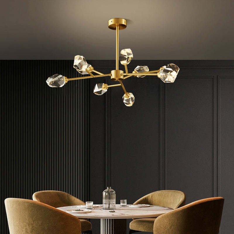 Degulak Luxurious Crystal Chandelier Living Room Golden
