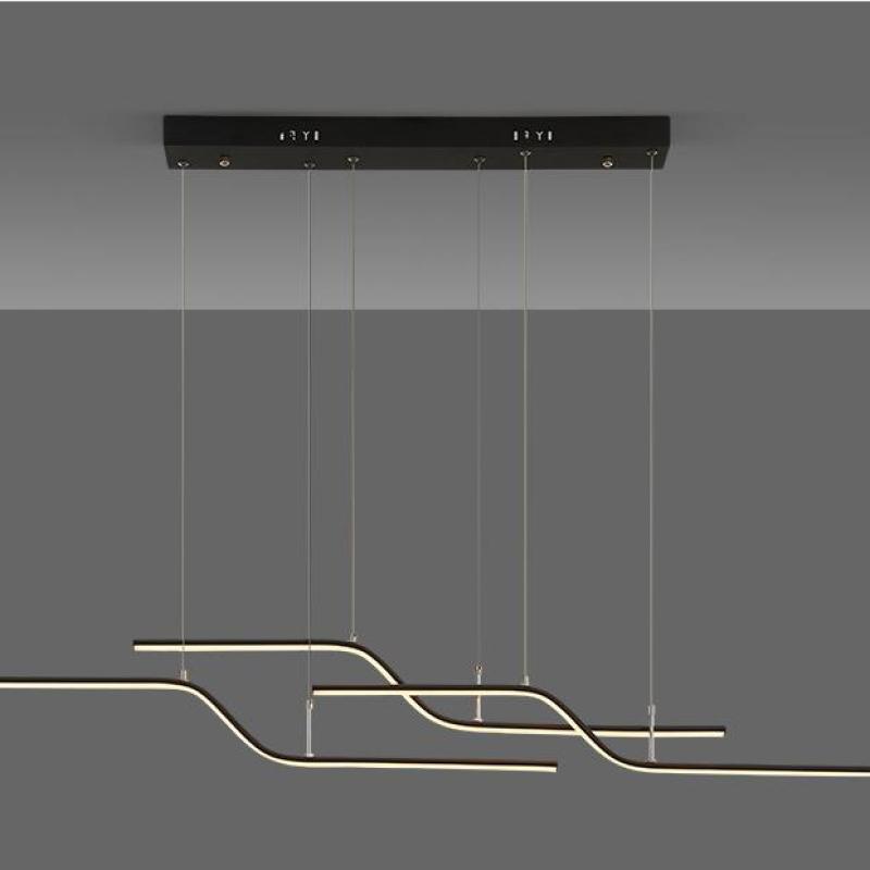 Rimamin Minimalist Geometric Metal 3 Light Pendant Light, Dining Room