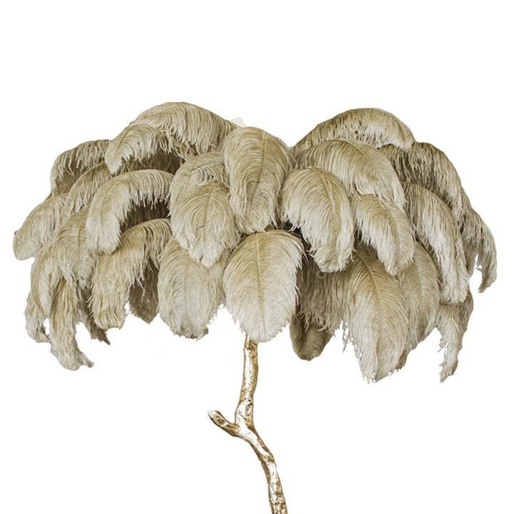 Salenor Nordic Luxury Unique Ostrich Feather Floor Lamp/Table Lamp-Neutral Decor