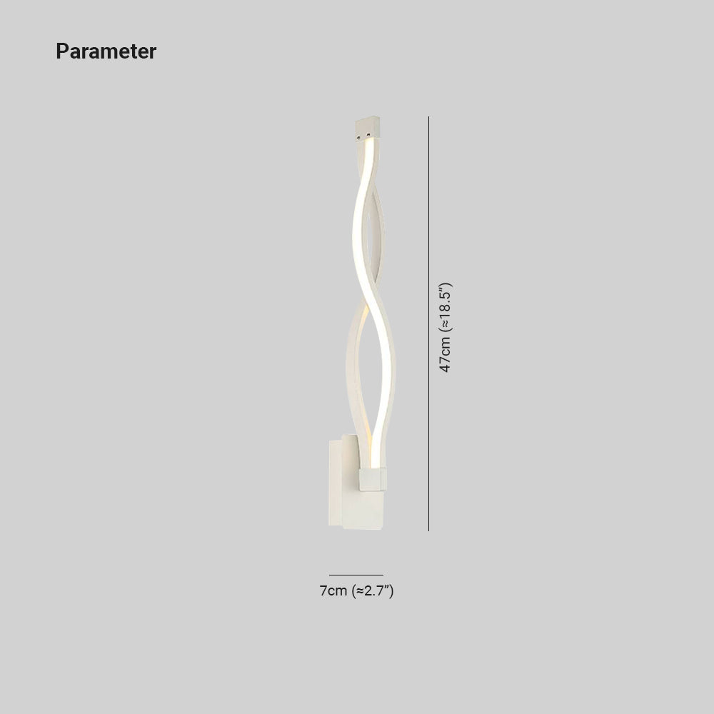 Vipirur Wave Modern Simple Wall Lamp, Black & White