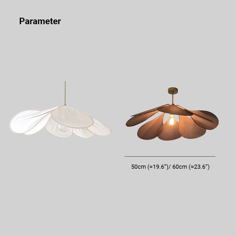 Vapukor Pendant Light Vintage Rustic Wabi Sabi, Fabric, White/Brown