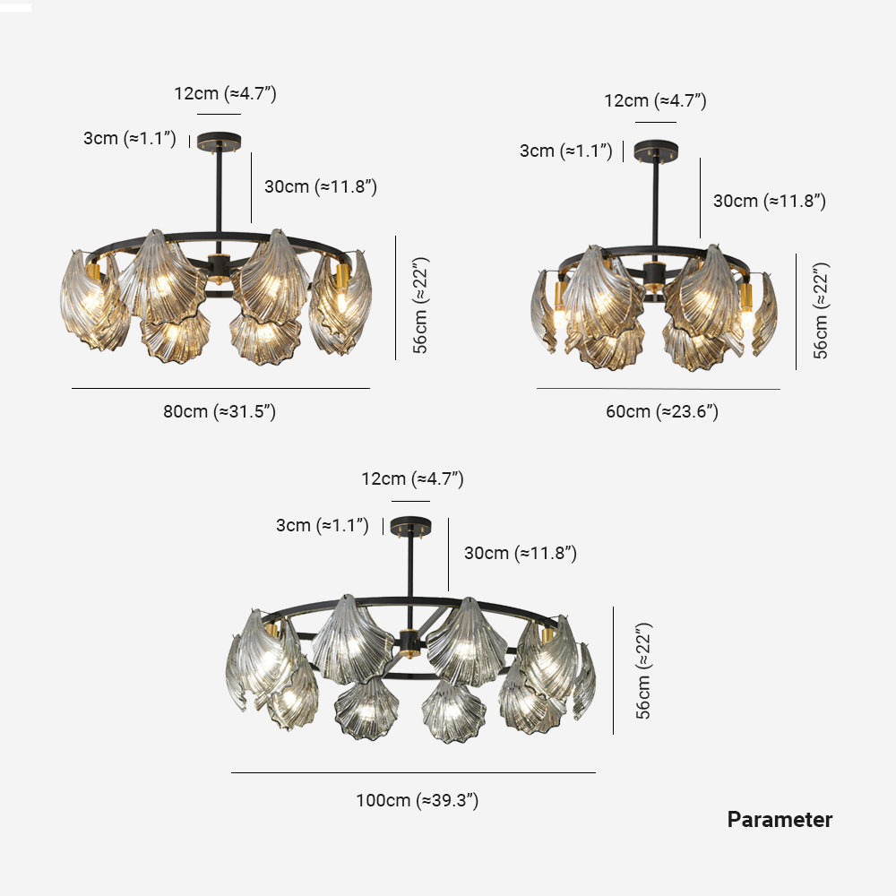 Vipulal Modern Annular Metal And Glass Pendant Light, Black/Gold