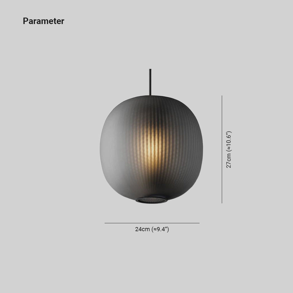 Mitebod Frosted Glass Cylinder Pendant Light, Sandy White/Grey, Metal/Glass