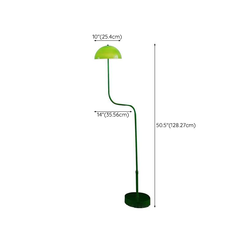 Tikolot Floor Lamp Mushroom Middle Ancient, Arc Metal, Green, Dining Room