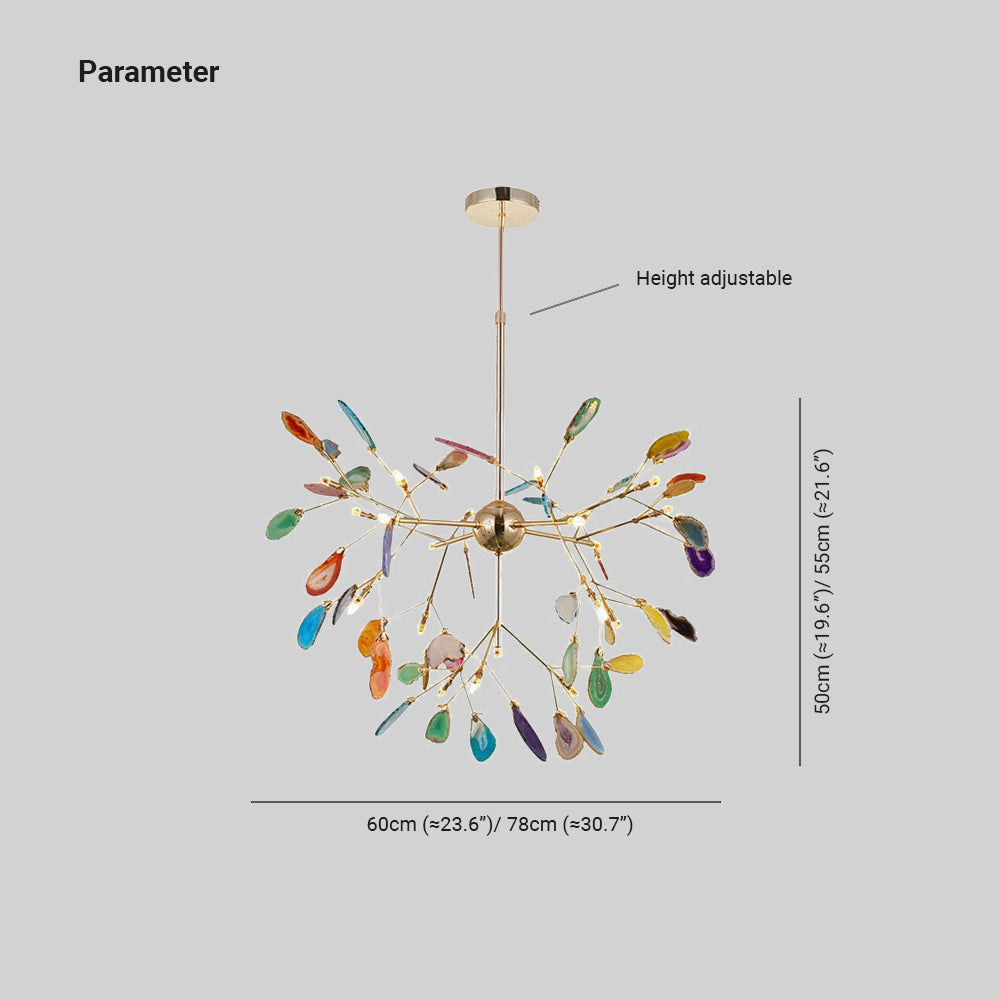 Sesodar Flower Branch Semi-flush Mount Ceiling Light, 4 Colour
