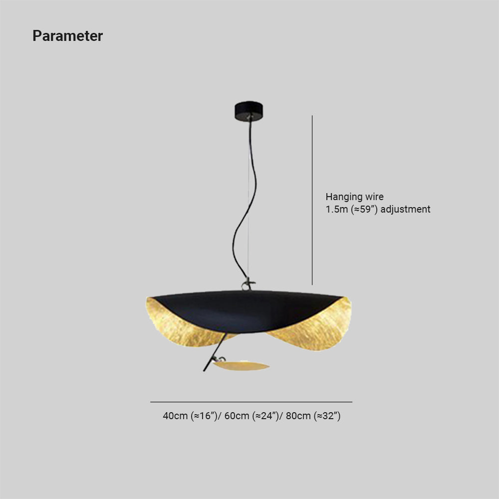 Maleres Pendant Light 3 Colour, Gold Foil Pendant Lights