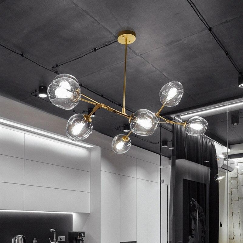 Zerin Nordic Modern Glass Pendant Light Clear Bubble-Neutral Decor