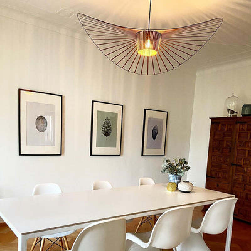 Xelion Pendant Light Modern Flower Fabric Black/White/Gold/Brown-Neutral Decor