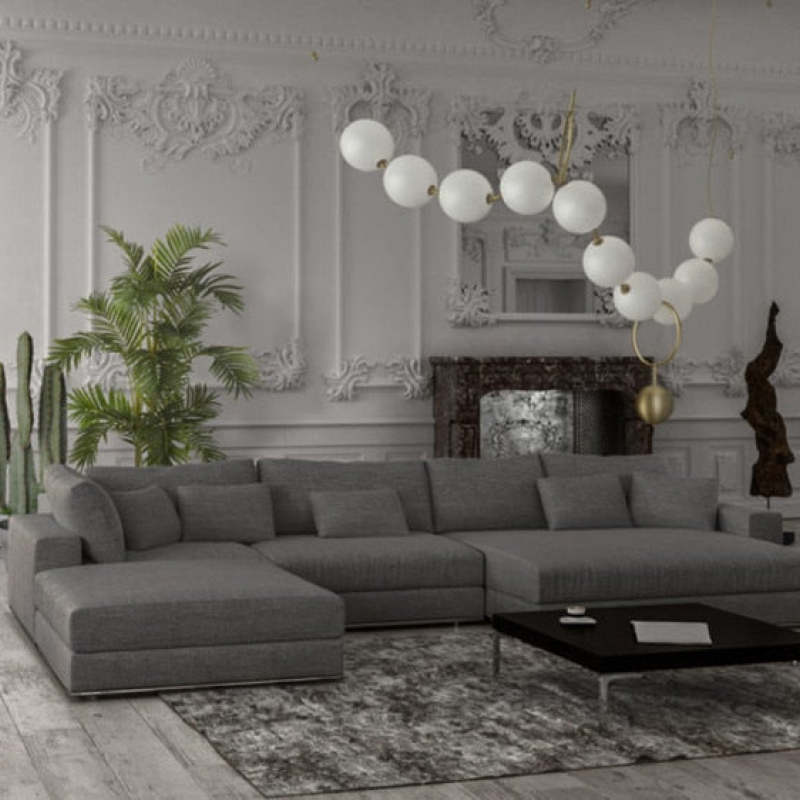 Sabopam Postmodern Loft Ball Pendant Lamp Creative Necklace Design