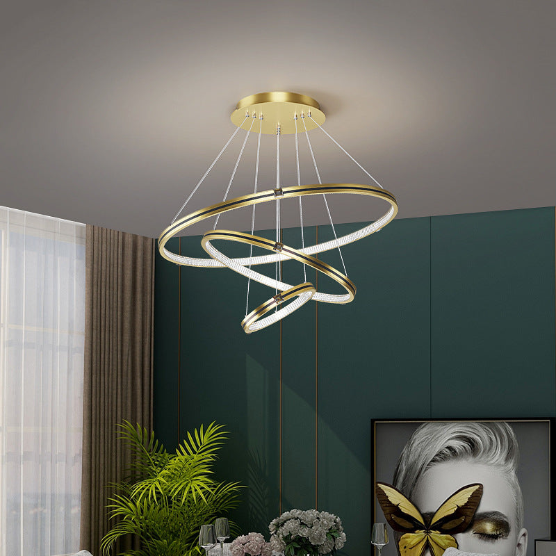 Pavunal LED Rings Adjustable Pendant Light For Living Room &Dining Room