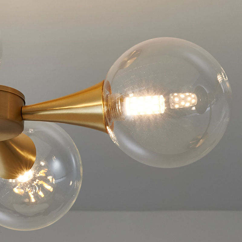 Zatutek Contemporary Flush Mount Ceiling Light, Glass Bubble