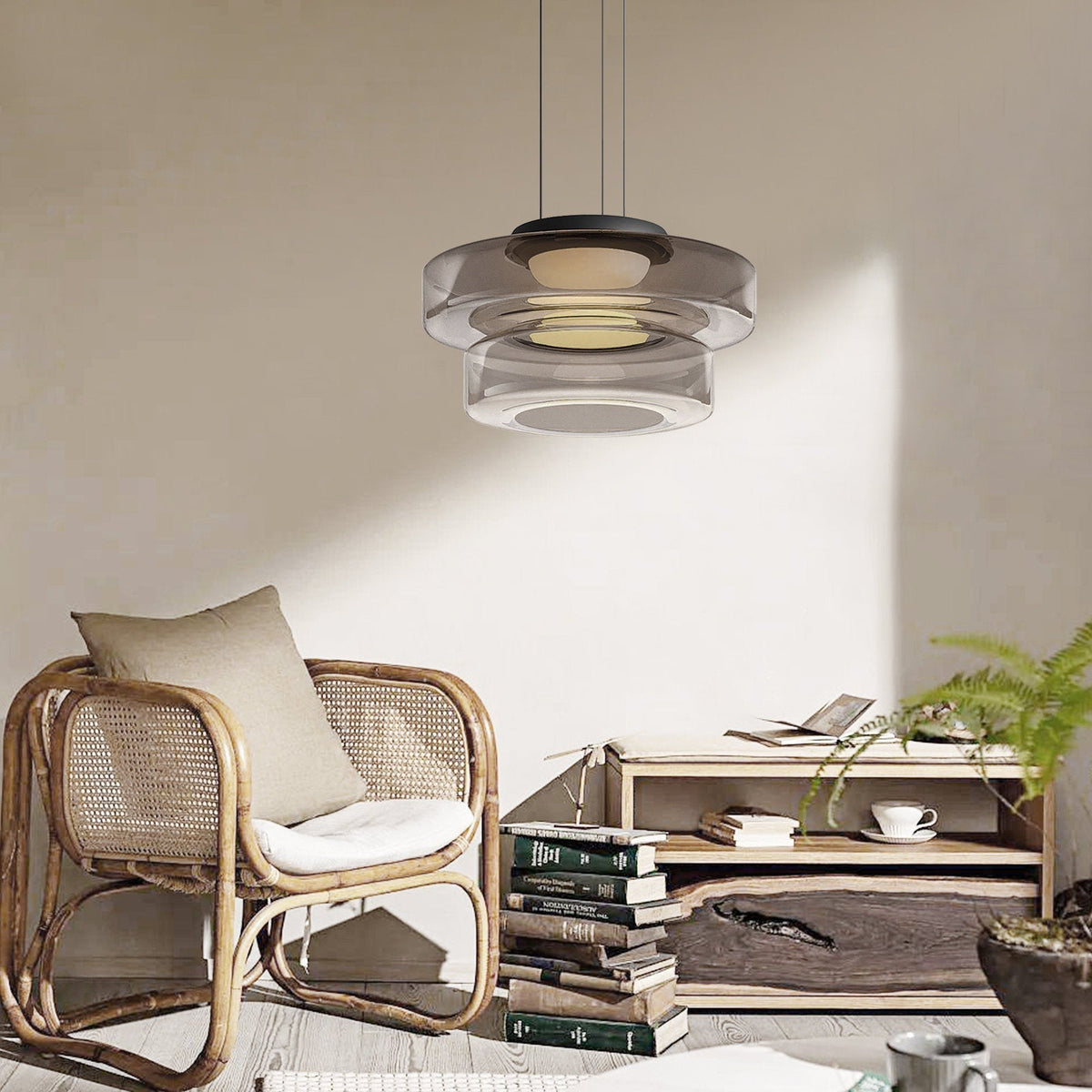 Vemoget Glass Pendant Light Multi-tiered Structure