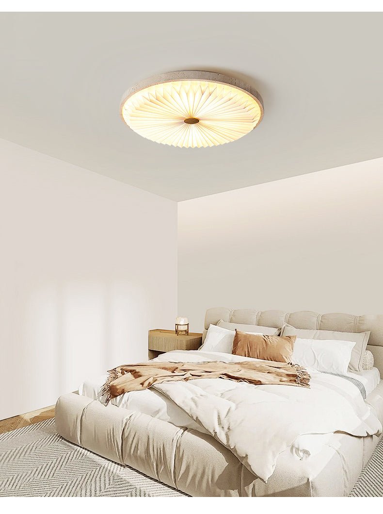 Ciloraris Textured Travertine Ceiling Light