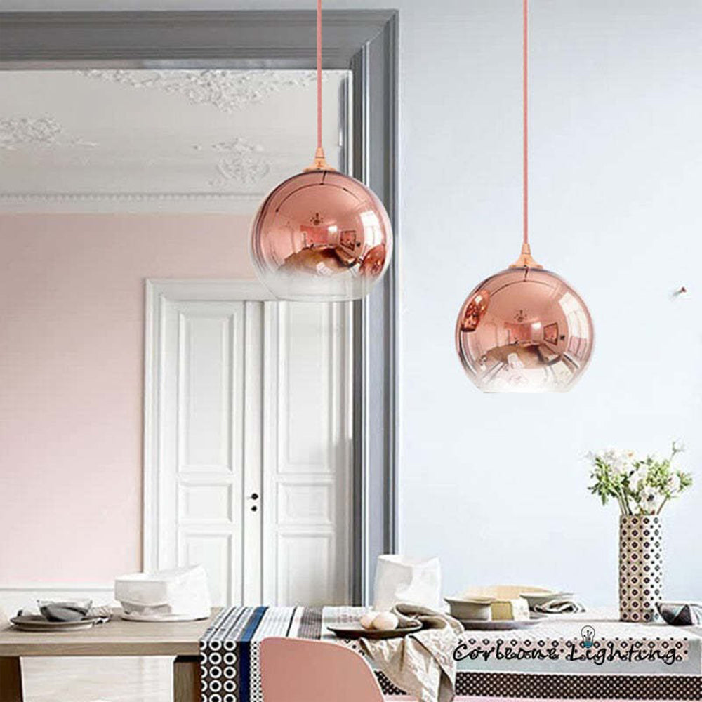Voriq Frosted Balloon Pendant Light Gradient-Neutral Decor