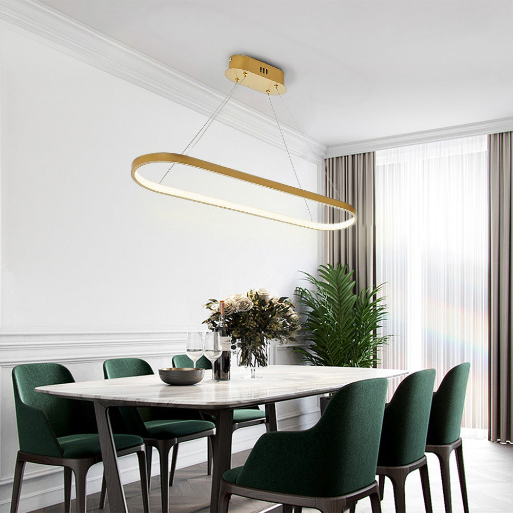 Avenor Minimalist Oval Interior Hanging Pendant Light-Neutral Decor