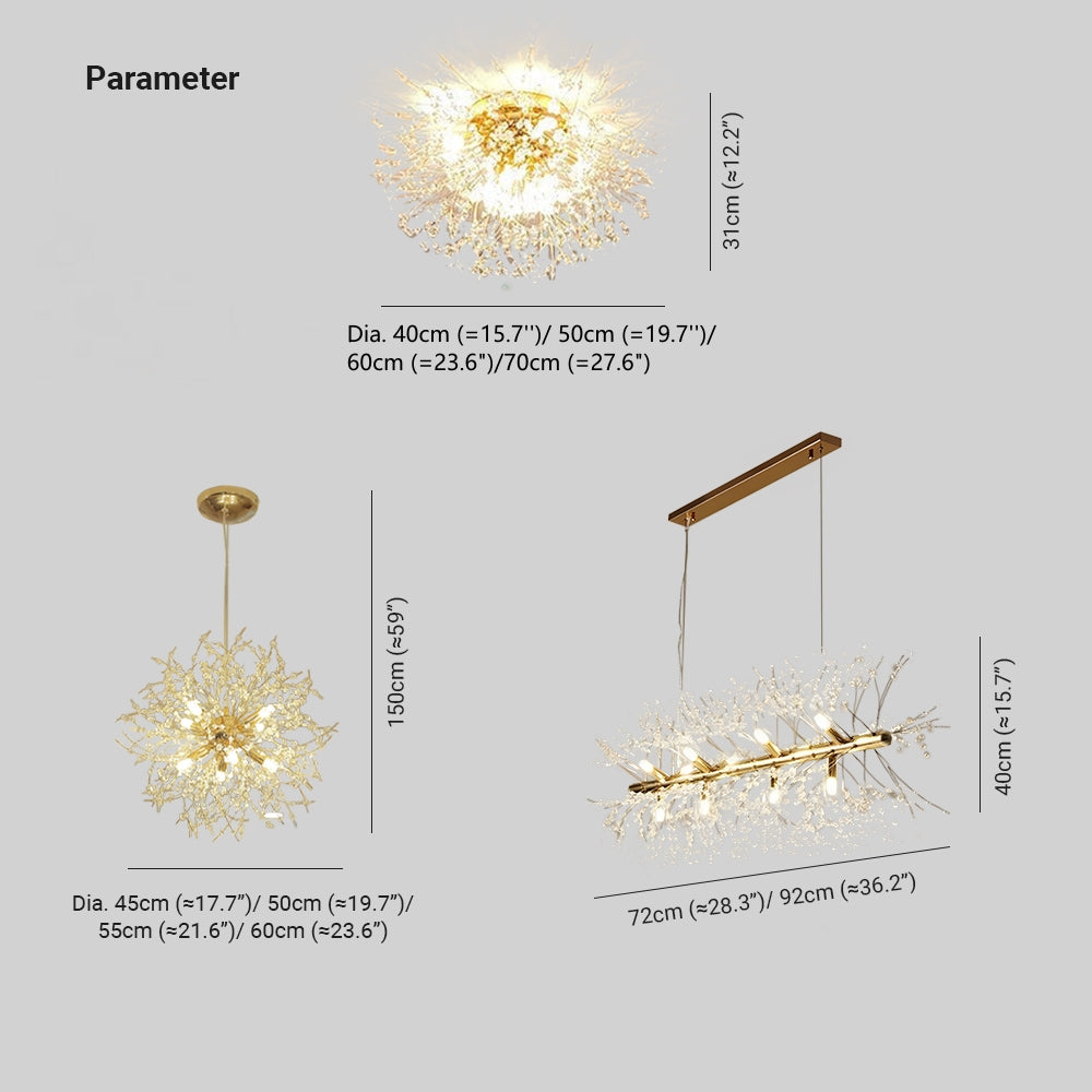 Lirex Vintage Pendant Light Dandelion firework-Neutral Decor
