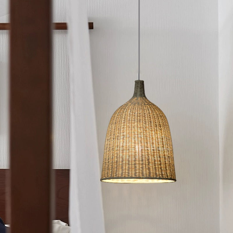 Piripot Modern Rattan Pendant Light Over Dining Table/Bedroom