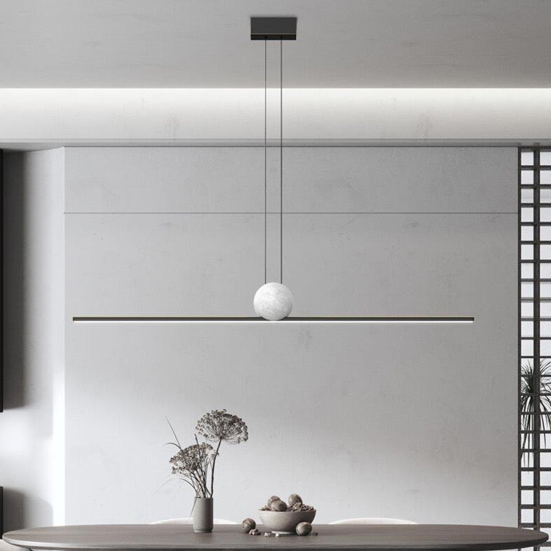 Topepan Minimalist Linear Bubble Pendant Light Marble
