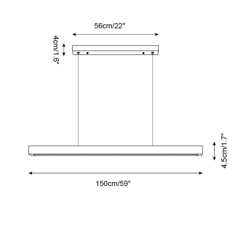 Lyven Minimalist Travertine Linear Pendant Light