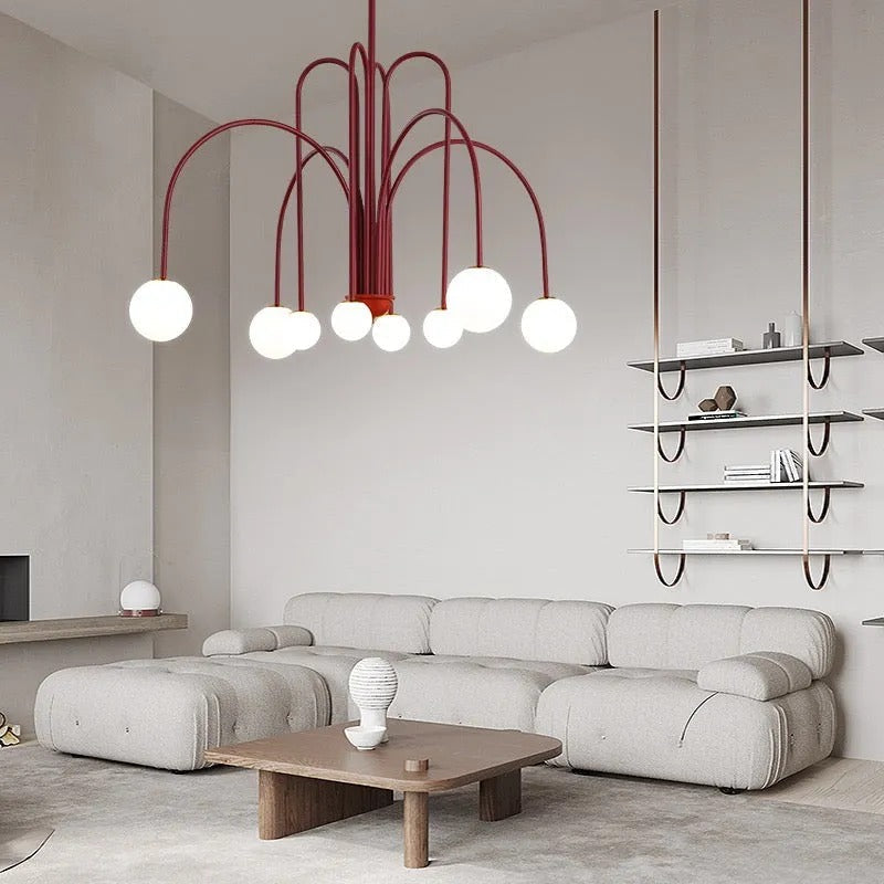 Arvyn Pendant Light Double Layer Glass Bubble-Neutral Decor